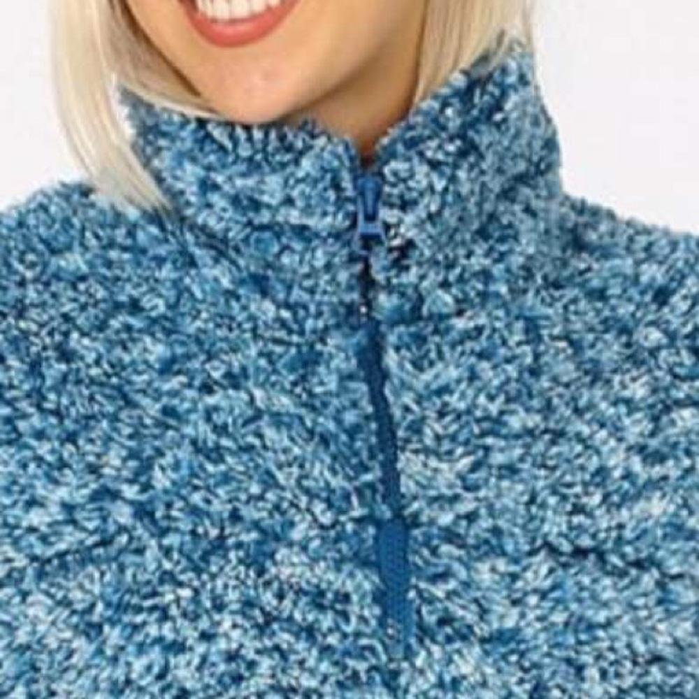 Soft Shearling Turtleneck Zip Up Pullover Sherpa - Picture 4 of 4